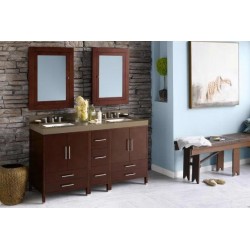 Ronbow Juno 60" Double Sink Bathroom Vanity 039224-3(2)/620012